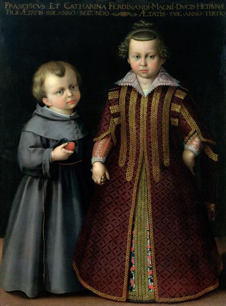Cristofano Allori Portrait of Francesco and Caterina Medici Sweden oil painting art